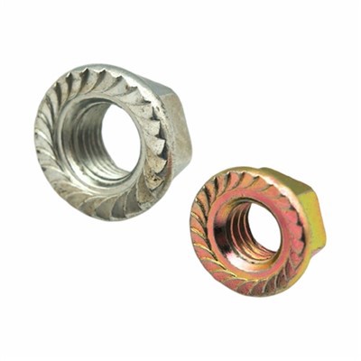 Zineční šestihranná matice s zoubnutím